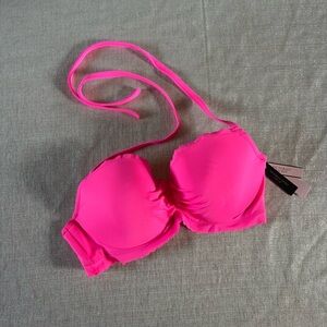 NWT Victoria's Secret Neon Pink Bikini Top 36C